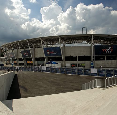 Stade de Geneve - místo, kde sehrají Češi dva zápasy o postup ze základní skupiny. Ve středu s Portugalskem, v neděli s Tureckem. | Foto: Tomáš Adamec, Aktuálně.cz