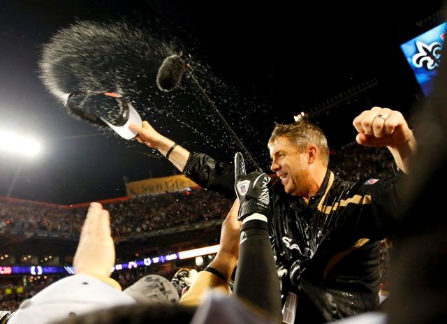 Kouč vítězného celku Sean Payton. | Foto: Reuters