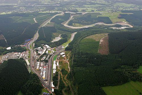 Letecký pohled na okruh ve Spa-Francorchamps. | Foto: www.spa-francorchamps.be