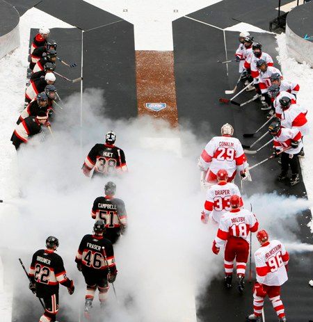 Nástuo týmu Detroit a Chicaga k NHL Winter Classic. | Foto: Václav Rojík