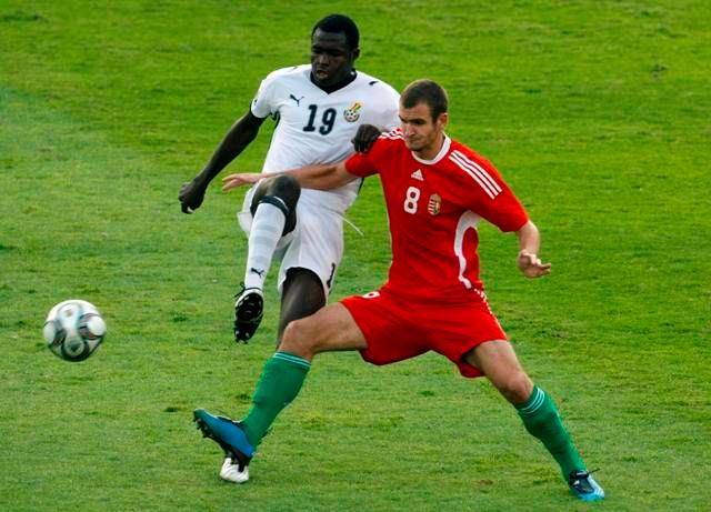 MS U20: Bright Addai (Ghana) vs Andras Simon (Maďarsko) | Foto: Reuters