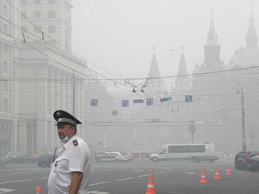 Viditelnost je skoro nulová | Foto: Jiří Just, Moskva