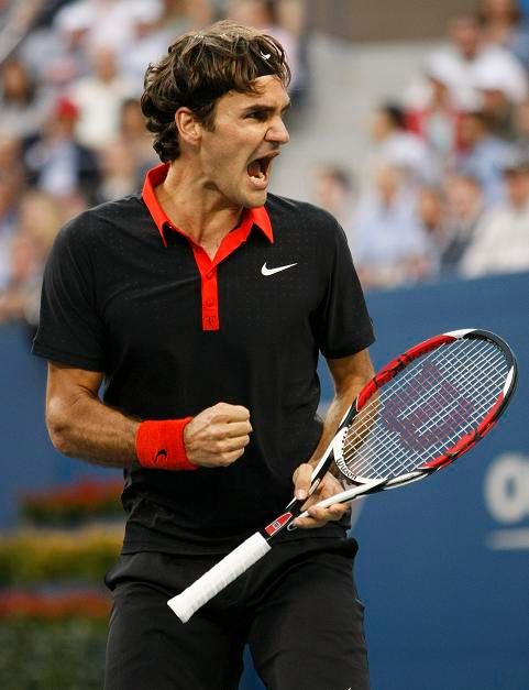 Roger Federer se raduje | Foto: Reuters