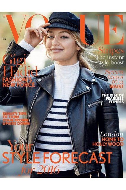 A tak vypadá Vogue dnes. Z obálky lednového čísla 2016 se směje dvacetiletá americká modelka Gigi Hadid. | Foto: Vogue