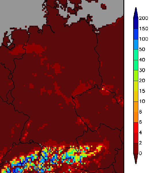 Počet dnů se sněhovou pokrývkou nad pět centimetrů propočítaný pro období 2071-2100. | Foto: Max Planck Institut für Meteorologie