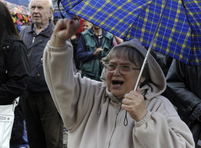 Demonstrace na duchcovském náměstí se zúčastnilo asi 500 lidí. | Foto: ČTK