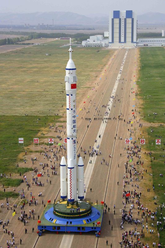 Start s odehraje ve vesmírném středisku Kan-su na severozápadě země, v liduprázdné a od okolního světa izolované oblasti. | Foto: Reuters