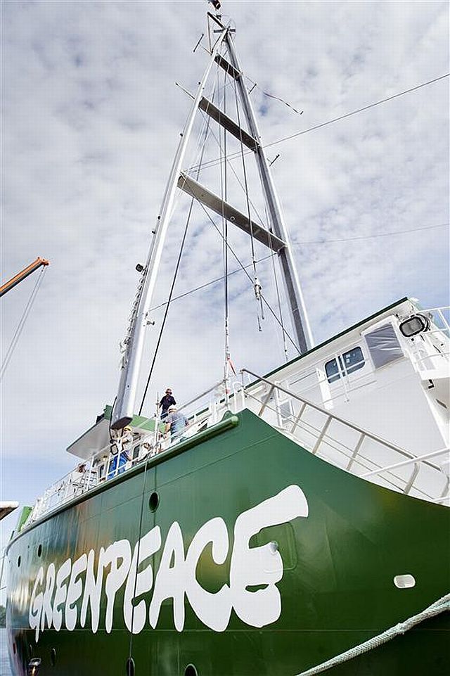 Zelený nátěr, jak jinak. | Foto: Greenpeace