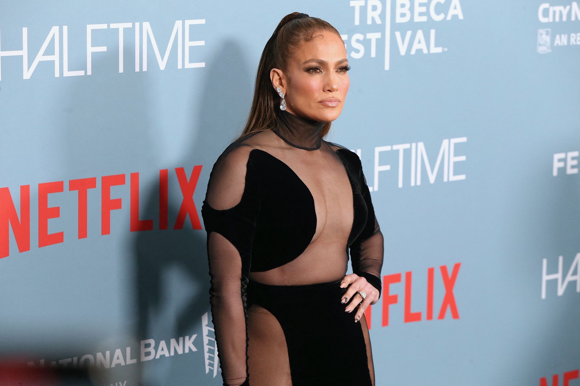 Jennifer Lopez is touching herself.  In the same way, he ends up shaking the women’s games