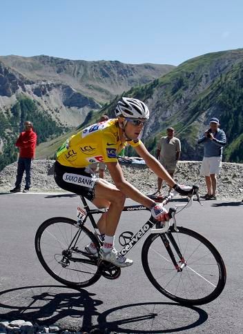 Frank Schleck, lídr Tour de France | Foto: Reuters