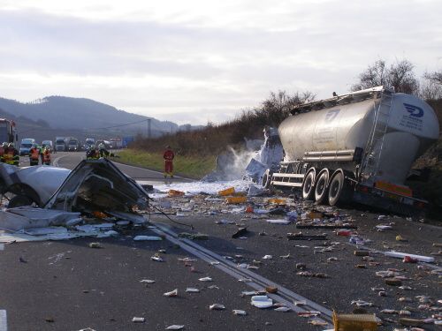 Požár kamionu u Starého Jičína | Foto: HZS Moravskoslezského kraje