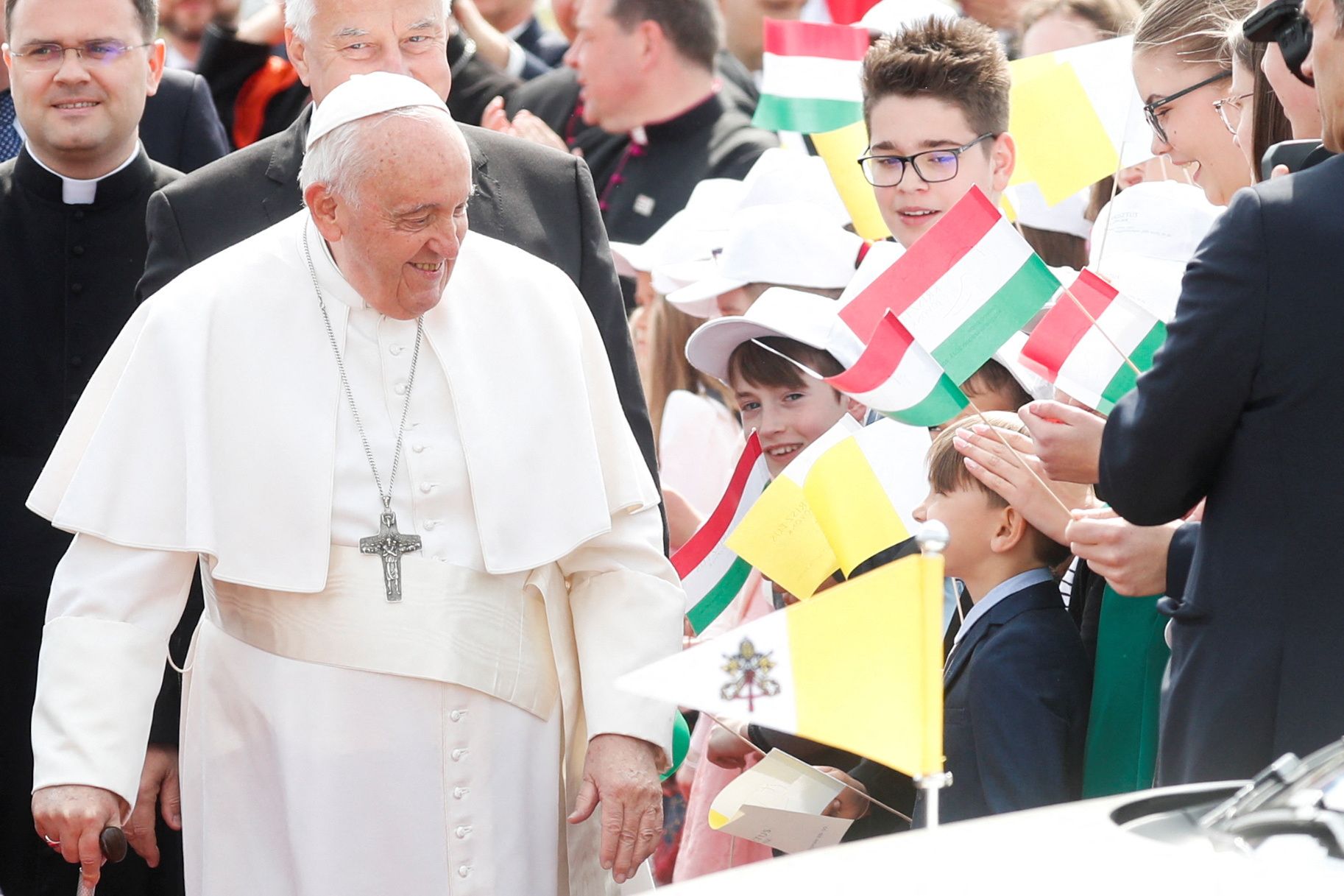 During his visit to Hungary, the Pope asked the government to open up to people of different cultures