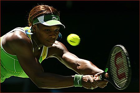 Serena Williamsová v semifinále Australian Open proti Nicole Vaidišové. | Foto: www.australianopen.com