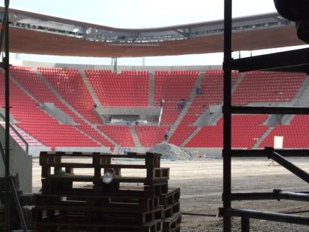 Únor roku 2008: Stadion už dostal první sedačky, ale původní březnový termín padl. Bylo jasné, že derby se Spartou ještě Eden neuvidí. | Foto: www.slavia.cz Ondřej Zlámal