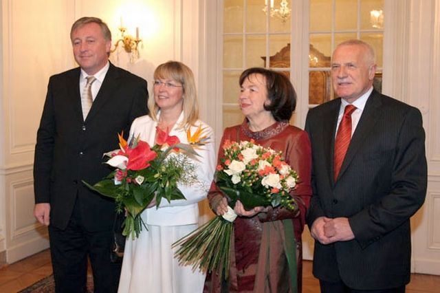 Novoroční oběd premiéra a prezidenta v Lánech. | Foto: Aktuálně.cz, Ludvík Hradílek