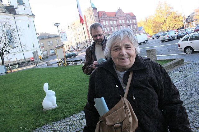 Žena z Nového Boru se především obává, jak dopadne sklárna Crystalex. Pracují tam její příbuzní a hlavně proto šla v sobotu ráno k volbám. Věří, že kraj by mohl přispět k tomu, aby sklárna přežila současnou krizi. | Foto: Martina Machová