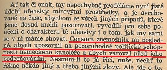 Úryvek z Peroutkova článku v časopise Přítomnost. | Foto: Přítomnost