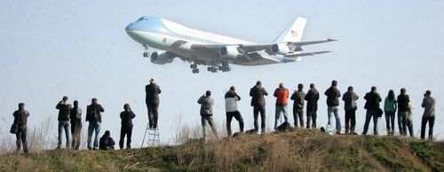 Air Force One na Letišti Václava Havla Praha. | Foto: Profimedia.cz