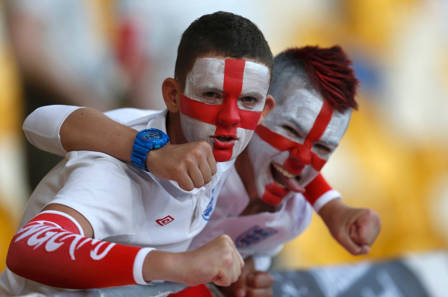 Cross boy. English Soccer Fans.