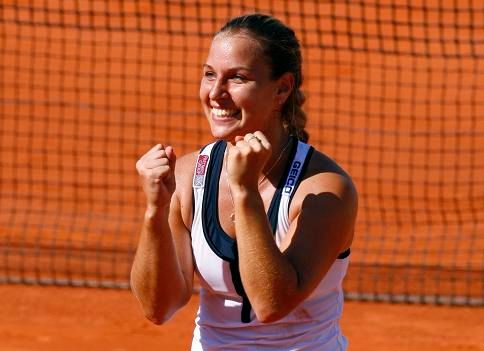 Dominika Cibulková se raduje | Foto: Reuters