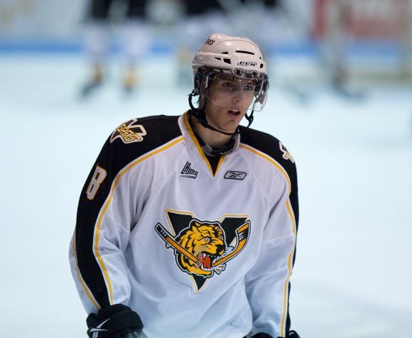 Český hokejista Tomáš Kubalík v dresu Victoriaville Tigres v utkání QMJHL 2011/12. | Foto: Tomáš Kubalík (soukromý archiv)