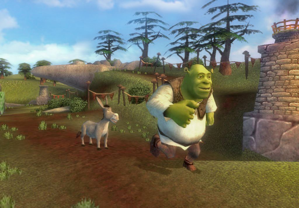 Версия 3 часть 1. Шрек 3 игра. Shrek the third 2007 игра. Шрэк третий / Shrek the third (2007). Шрек третий Xbox 360.