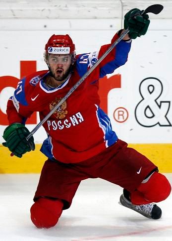 Alexander Radulov slaví ruský vítězný gól | Foto: Reuters