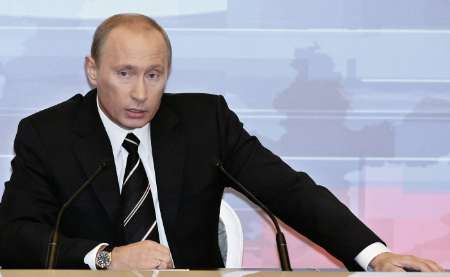 Vladimir Putin na tiskové konferenci v Kremlu | Foto: Reuters