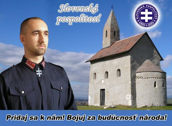 Přidej se k nám a bojuj za národ! V uniformě vůdce SP Ivan Sýkora. | Foto: pospolitost.org