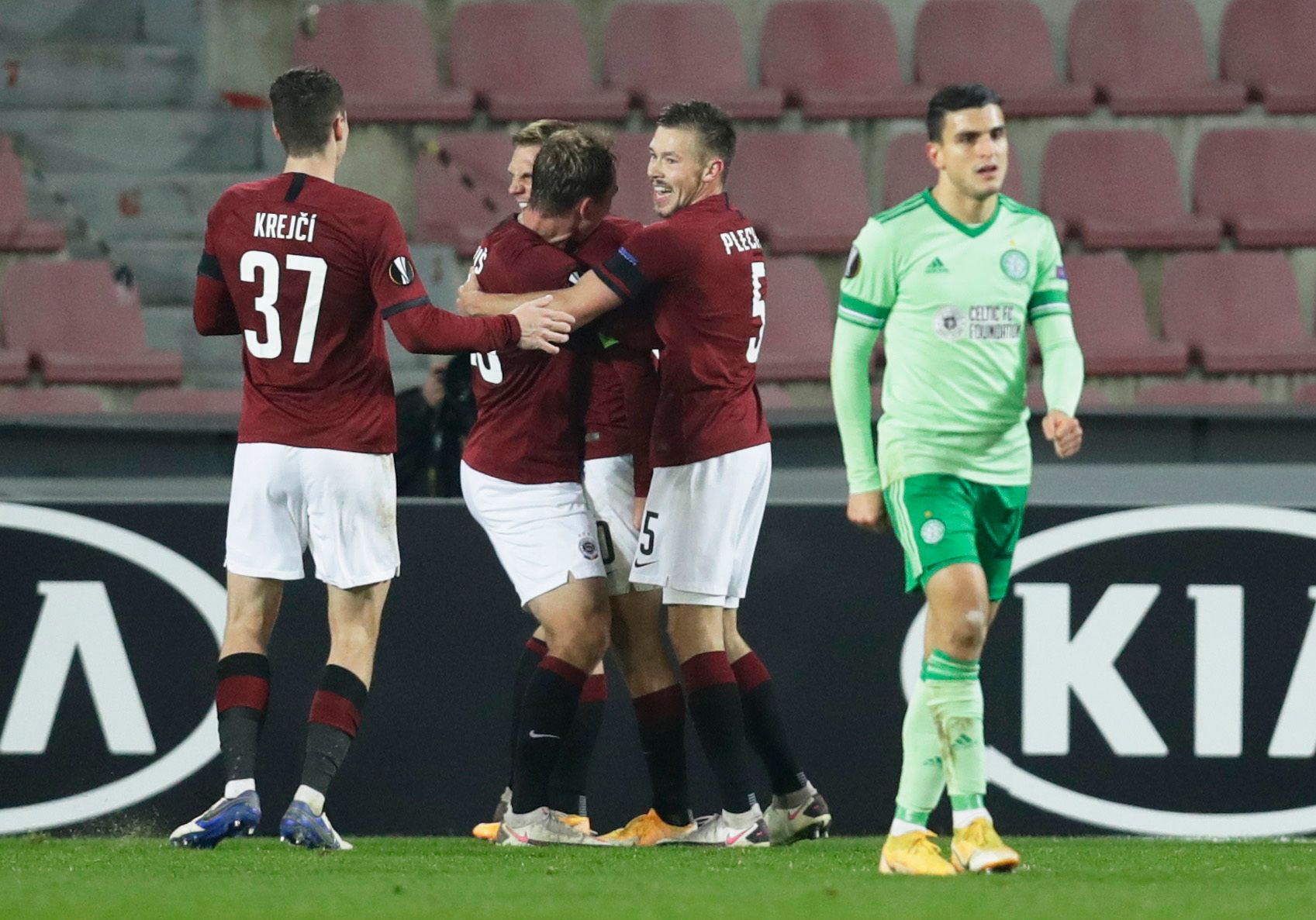 Lukas Julis. Sparta Prague Fans against Arsenal girl.