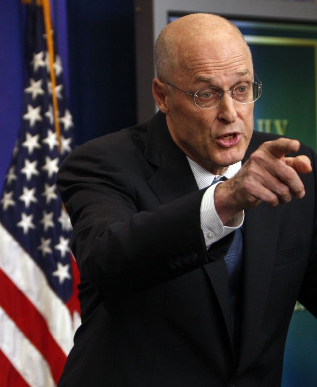 Henry Paulson na tiskové konferenci. | Foto: Reuters