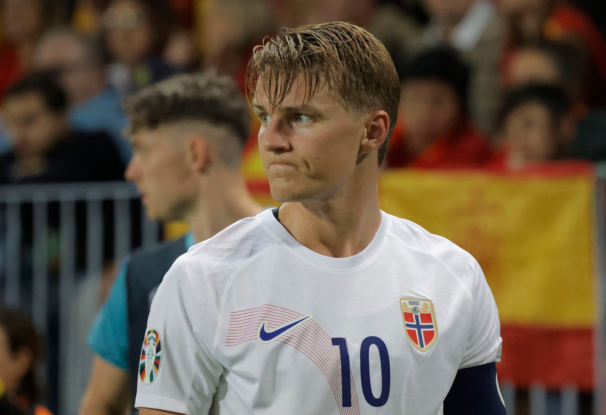 Odegaard var trist, spanjolene var euforiske.  Sveits fikk også en flott start i europeisk kvalifisering