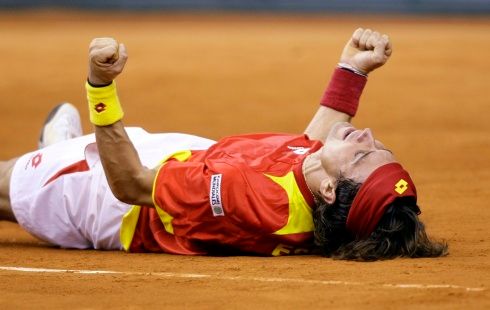 Ferrer se raduje z vítězství | Foto: Reuters