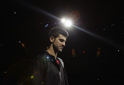 Novak Djokovič před utkáním s Rafaelem Nadalem. | Foto: Sport