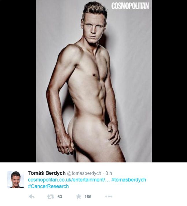 Nahý Tomáš Berdych | Foto: Twitter Tomáše Berdycha