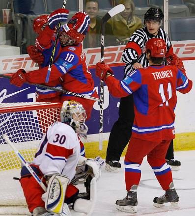 Vladimir Tarasenko slaví gól v české síti | Foto: Sport