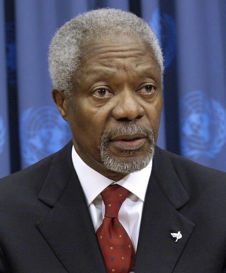 Generální tajemník OSN Kofi Annan dnes pronesl poslední projev a zůčastnil se poslední tiskové konference. Od nového roku jej ve funkci vystřídá Ban Ki-moon. | Foto: Reuters