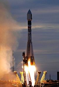 9. listopad 2005: Ruská raketa Sojuz vynáší do vesmíru sondu Venus Express z ruského kosmodromu Bajkonur v Kazachstánu | Foto: ESA