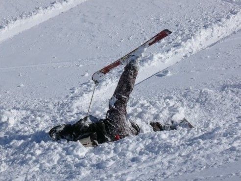 Pád na sněhu | Foto: Aktuálně.cz