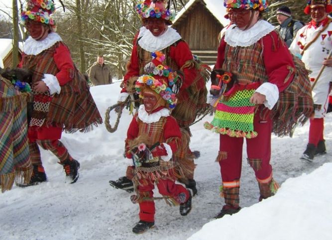 Masopust na Hlinecku. | Foto: Soubor lidových staveb Vysočina