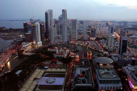 Pohled na městský stát Singapur | Foto: Reuters