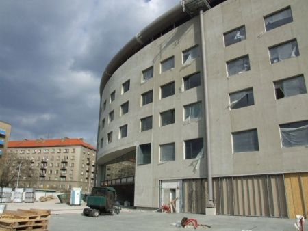 Slávistický stadion Eden je před dokončením, finišují poslední výstavby (únor 2008). | Foto: www.slavia.cz Ondřej Zlámal