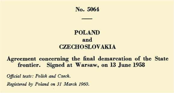 Dohoda mezi Polskem a Československem z roku 1958. | Foto: OSN