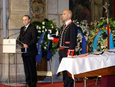 Svůj smuteční projev přednesl také Samaranchův nástupce Jacques Rogge | Foto: Reuters