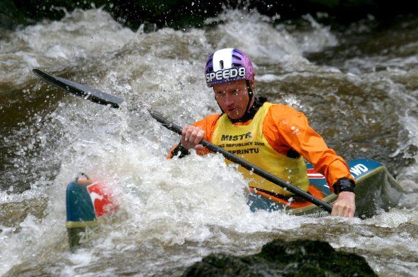 Kamil Mrůzek na Českém poháru v peřejích Kamenice. | Foto: Archiv Kamila Mrůzka