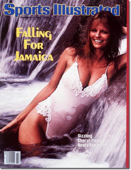 Cheryl Tiegs (1983). Na titulce se objevila ještě dvakrát, a to v roce 1975 a 1983. | Foto: http://sportsillustrated.cnn.com / Walter Iooss, Jr.