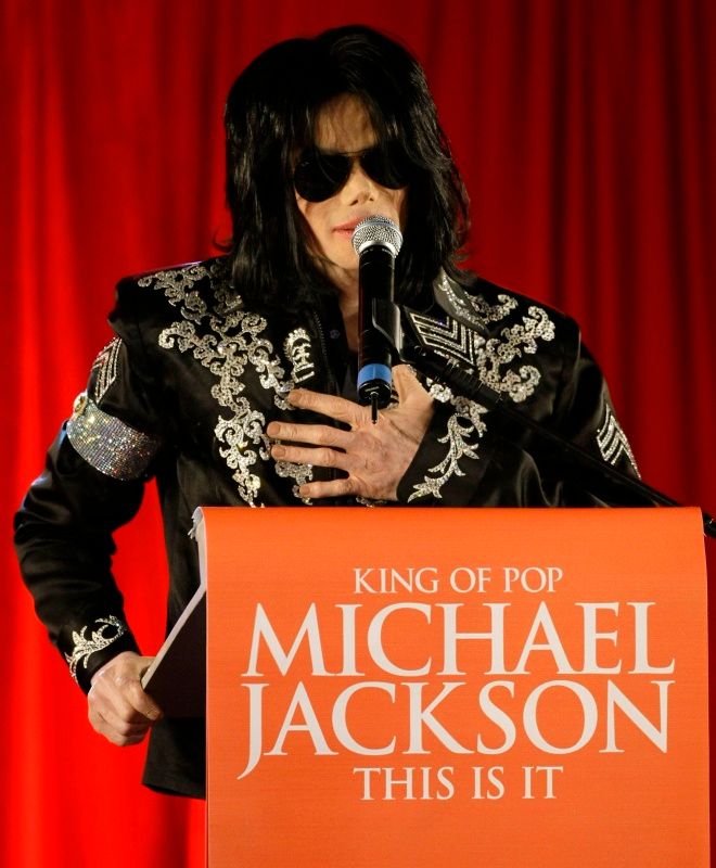 Michael Jackson na tiskové konferenci | Foto: Reuters