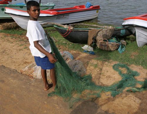 Batticaloa - velmi mladý rybář. | Foto: Ondřej Besperát, Aktuálně.cz