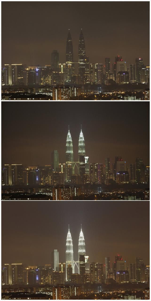 Zhasínání u Petronas Twin Towers v Kuala Lumpur, Malajsie. | Foto: Reuters