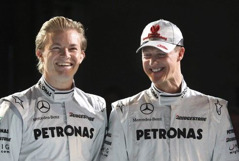 Michael Schumacher a Nico Rosberg | Foto: Sport